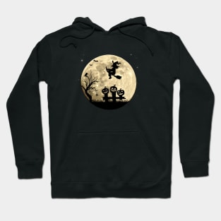 Witch with Spider Pumpkin Halloween Witchcraft Hoodie